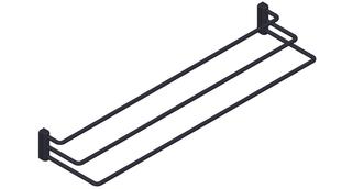 Giese Badetuchhalter Etagère 3-teilig, 730x185x80mm, schwarz matt