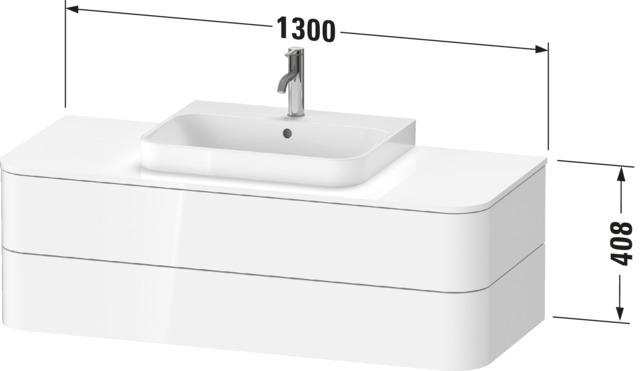 Artikelbild 6 des Artikels „Duravit WTU o. ES Happy D.2 Plus 40,8x130cm, 2 Schubkästen, leinen leinen“