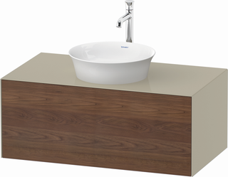 DU WTU White Tulip wh,1AZ,408x1000x550mm A.Nussb.M/Taupe HGL ES Nussb