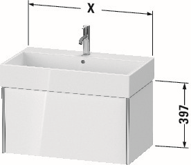 Artikelbild 2 des Artikels „DU Waschtischunterbau wandh. XViu XV4236 Betongrau 454x784x397mm “