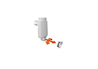 ESS Siphon Slimwaste Multi Ausgang 50mm, Abgang senkrecht