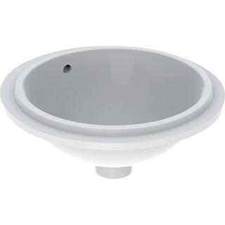 Geberit Unterbau-Waschtisch VariForm d 40,5cm, o Hahnl., m ÜL, rd, we. K-Tect