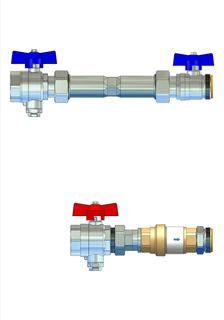 Strawa Anschlussgarnitur e-class AG 1" WMZ-2F-VSB20, horizontal