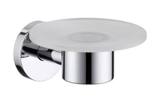 hansgrohe Seifenhalter Logis Wandmontage, Einsatz Mattglas, Metall
