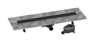 hansgrohe RainDrain Go Duschrinne Set, 40, DN50, Länge 800mm, mattschwarz