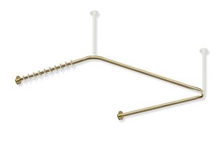 HEWI Vorhangstange System 900 162 PVD Achsm. 1187x1175x1187mm, 34 Ringe, MS gl