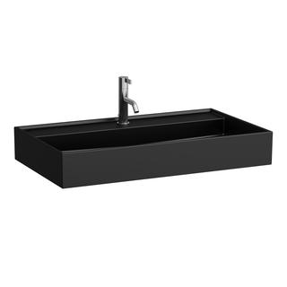 Laufen Aufsatz-Waschtisch KARTELL 80x46cm, US geschli., m ÜL, 3 HL, sw ma