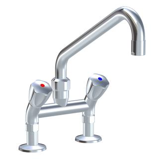 KWC SPT-2-G-Brückenarmatur GASTRO A 300, B 356, C 449, vc, Schwenka. 360Gr