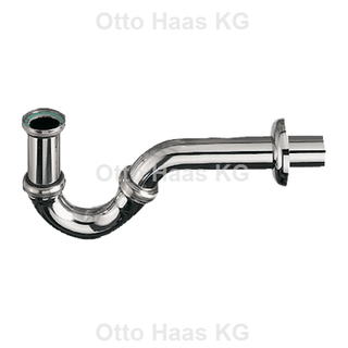HAAS Bidet-Röhrensiphon DN 32, 11/4", m Wd.-Ros., MS verchromt