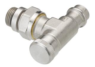 Danfoss RL-Vsb. RLV Pressfit R 1/2, 15mm, Eck, selbstd. Ni., ma vern
