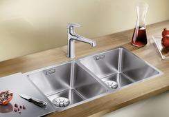 Blanco Becken ANDANO 340/340-IF 74,5x44cm, ES sgl, o. Abl-Fernbed.
