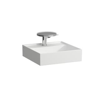 Laufen Handwaschbecken KARTELL 46x46cm, o. ÜL, 3 Hahnlöcher, weiß matt