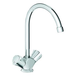 GROHE Spültisch-Zweigriff-Armatur Costa 1/2", ND, Metallgriffe, wärmeisol., chr