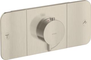hansgrohe Fertigmontageset Axor One UP-Thermostat., 2 Verbr., brushed nickel