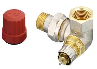 Danfoss Ventilgehäuse RA-N 15, R 1/2, WE-Form li, matt vernickelt
