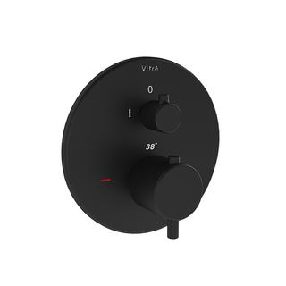 VitrA Fertigmontageset V-Box Origin UP-Brausethermostat, schwarz matt