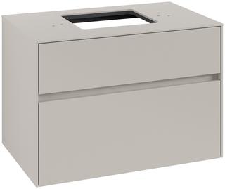 V&B Waschtischunterschrank Collaro 80x54,8x50cm, WT mittig, soft grey