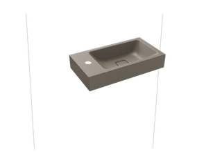 Kaldewei Wand-Waschtisch CONO 3073 55x30cm, o Ü, 1 Hahnl., li, P-E, w. gr60