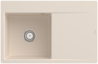 V&B Spüle Subway Style 45 Flat li, m Abl.garn, Hand., ivory CeramicPlus