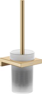 hansgrohe WC-Bürstengarnitur AddStoris Wandmont., Metall, Glas, brushed bronze