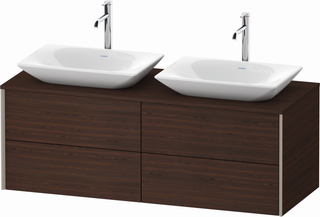 Duravit Waschtisch-Unterschrank XViu 140x55x50,9cm, 4 La, C m, Nussb geb.