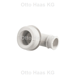 HAAS Gummi-Winkel-Spülrohrverbinder 26,5x60x70mm, weiß, für Euro-WC