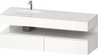 Duravit EinbauWT-Möbel-Set Qatego 160x50x60cm, Kon-WTU, Beck. li, we hgl