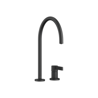 Dornbracht Zweigriff-Armatur Tara Ultra m Rosetten, Ausl. 241mm, f Spült., sw ma