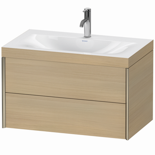 DU WTU XViu m.Viu,2Schubk.503x800x480mm 1Hl,champ. matt/med.eiche,Ra. C ES Ah.