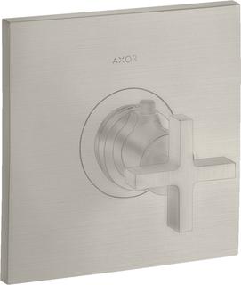 hansgrohe Fertigset Axor Citterio HF UP-THM, mit Kreuzgriff, Edelstahl-Optik