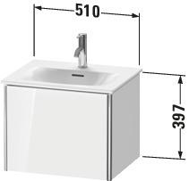 Artikelbild 3 des Artikels „Duravit Waschtisch-Unterschrank XSquare 51x41,8x39,7cm, 1 AZ, wd, flan. Gr hgl flannel grey hochglanz“