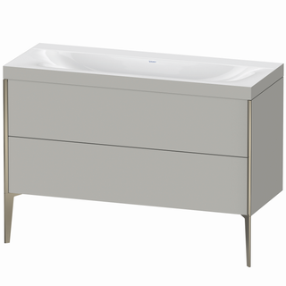 DU WTU XViu/Viu,2 AZ,610x1200x480mm,o.HL champ.m/Bet.grau matt, Ra.07 ES Nussb