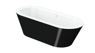 BW BetteStarlet Oval Silouette-2740 schwarz matt, 185x85x42cm, freistehend