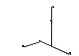 HEWI Edelstahl-Duschhandlauf System 900 1250x1185x765mm, ES pb dg matt, li