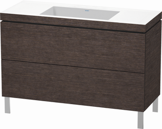 DU WTU L-Cube m. Vero Air 698x1200x480mm o.HL,2 Ausz.,Eiche dunkel geb. ES Nussb