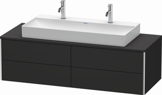 Duravit Waschtisch-Unterschrank XSquare 140x54,8x40cm, 4 La, gra matt, Nussb li