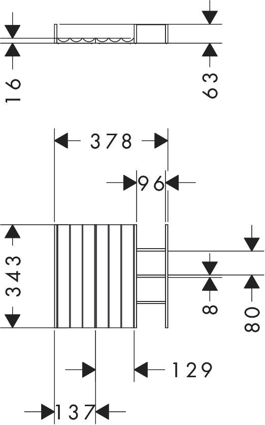 Artikelbild 7 des Artikels „hansgrohe Einteilung IntraStoris 780x475/780x550/1560x540mm, Kast, Ei Nat Eiche natur“