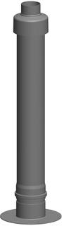 ATEC Flachdach-Abgasdurchgang 1250mm, DN 110/160, Oberteil PVC