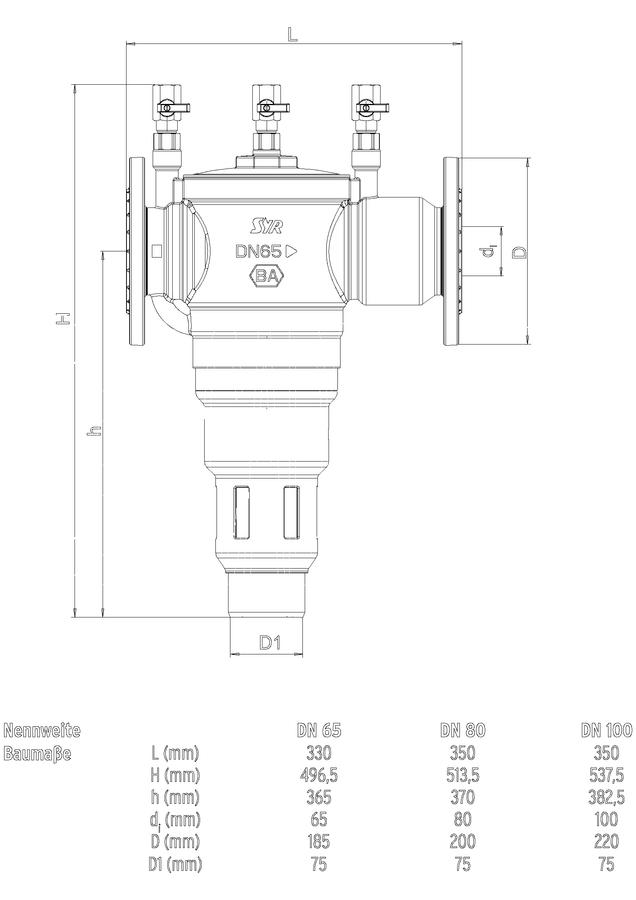 Artikelbild 3 des Artikels „SYR Flansch-Systemtrenner BA 6600 DN 65 DN 65“
