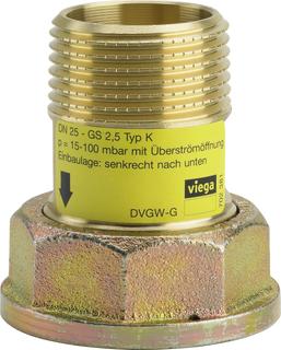 Viega Gaszählerverschraubung 2649S R 1xG 1 1/4, 6 cbm, Messing, Typ K