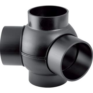 Geberit Zweifach-Kugelabzweig PE DN 100/100, 88,5Grad, Ansch 135Gr, PE-HD