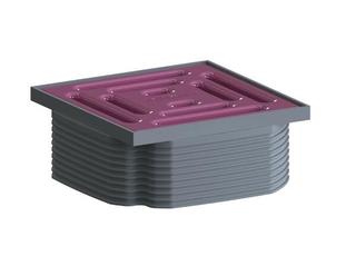 Dallmer Aufsatz DallDrain Pure telemagenta (RAL 4010), 100x100mm
