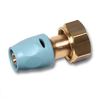 Halbe-Verschraubung 3fit Push 23359g flachdichtend, Innensteckende und Überwurfmutter