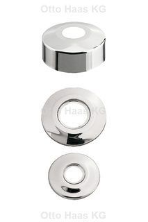 HAAS Hahnrosette 1/2"x6,5mmxd= 57mm, Messing verchromt