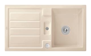 V&B Spüle Flavia 50 m Abl.garn, rd m Exzenter, ivory C-plus