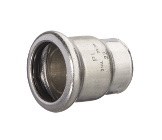 HS Verschlusskappe Press Inox M 18mm, Edelstahl