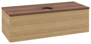 V&B WT-Unterschrank m F-Struktur Antao 120x36x50cm, WBP-farbe w. wal, honey oak