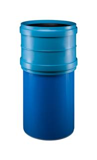 Ostendorf KG2000 Regenwas.-Rohr SN 16 EM DN/OD 630, 1000mm, m aufg. Dpl.Muf, bl.