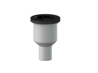 IS Br.Wa.-Ab. Ultra Flat S Dallmer Orio schwarzer Anschluss, senkrecht, DN 50