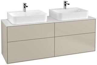 V&B WT-Unterschrank Wandbel. Finion 160x60,3cm, Abd.-Pl. wh. m, sa m Lacquer
